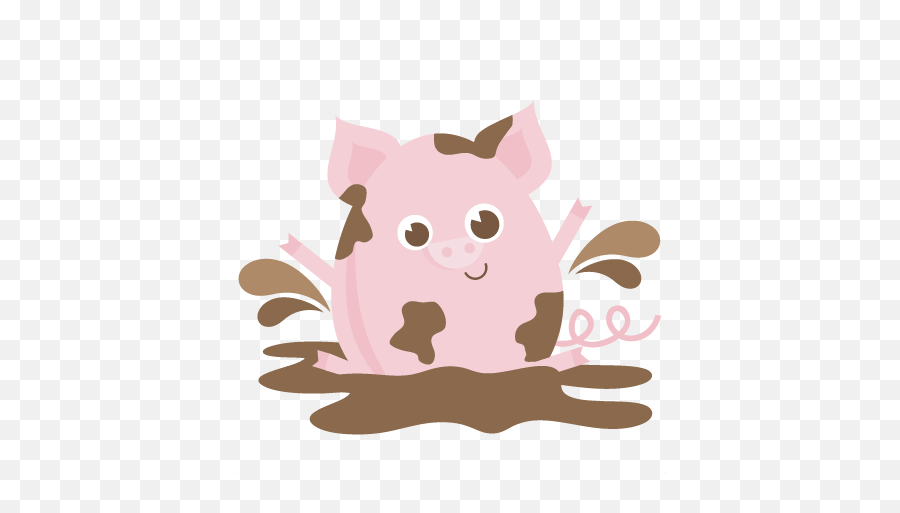 Pig In Mud Svg Files For Scrapbooking - Pig In Mud Transparent Png,Mud Png