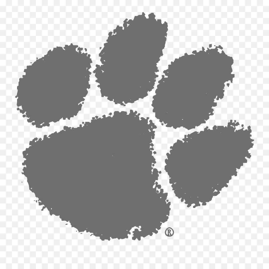Clemson Tiger Paw White Png Image With - Clemson Tiger Paw Logo,Tiger Paw Png