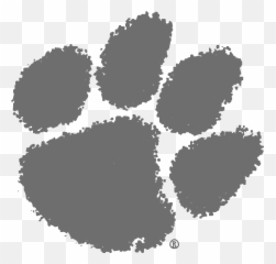 Clemson Tiger Paw White Png Image With - Clemson Tiger Paw Logo,Tiger Paw Png