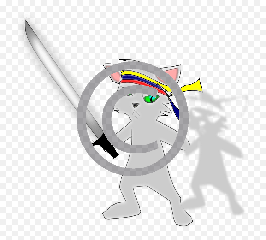 Cats With Sword Png U2013 Tigerstock - Fictional Character,Cartoon Sword Png