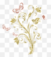 Golden Floral Border Png Image Transparent Arts - Portable Network Graphics