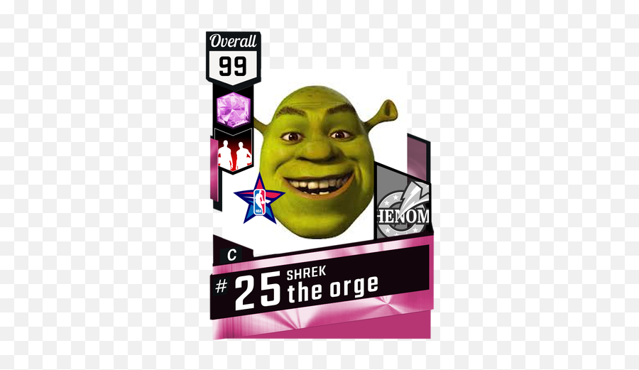 Shrek The Orge - Nba 2k17 Custom Card 2kmtcentral Shrek The Third Poster Png,Shrek Face Transparent