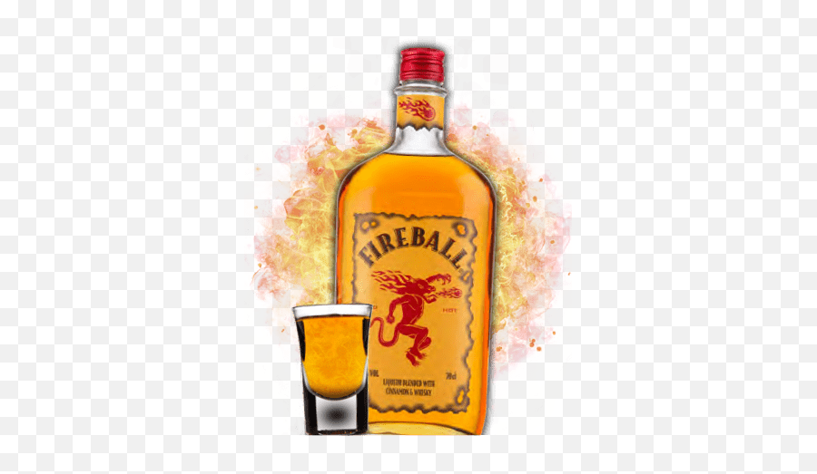 fireball whiskey transparent