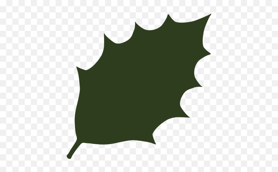 Download Holly Leaf Silhouette - Darkest Green Leaf Clipart Png,Holly Leaves Png