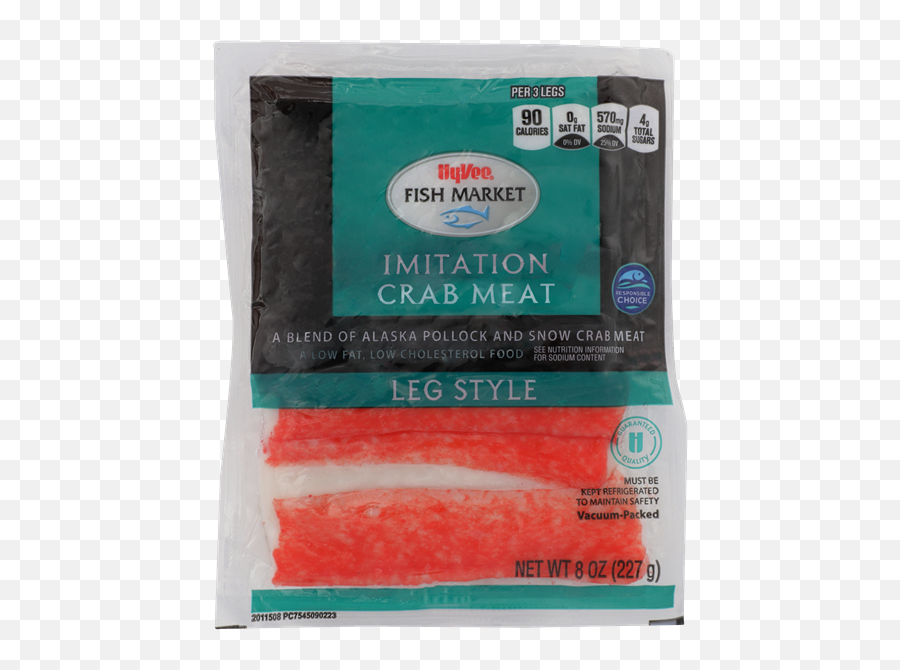 Hy - Vee Fish Market Imitation Crab Meat Leg Style Hyvee Frozen Food Png,Crab Legs Png