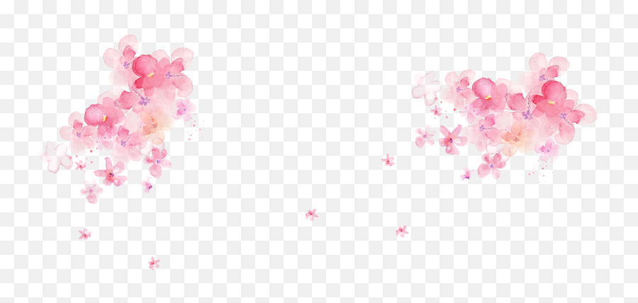 Ftestickers Watercolor Flowers Corners Transparent Pink - Watercolor Floral Desktop Backgrounds Png,Transparent Pink Flowers