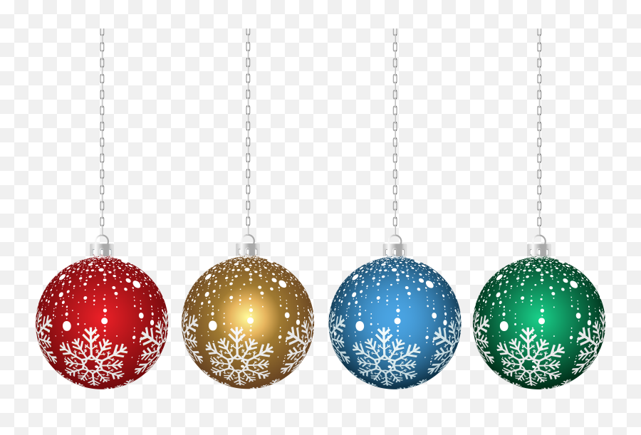 Download Transparent Hanging Christmas Ornaments Png - Transparent Background Christmas Balls Clipart,Ornaments Png