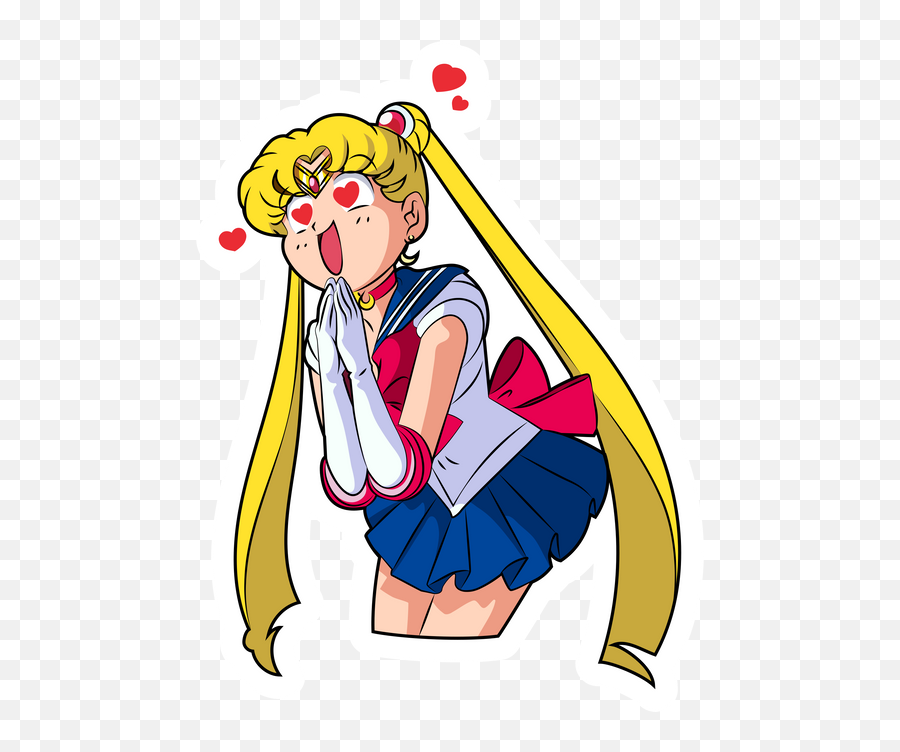 Sailor Moon Love Stickers Anime - Sailor Moon In Love Png,Sailor Neptune Icon