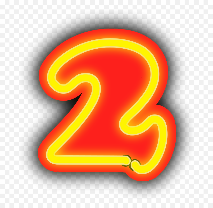 Download Neon Number Png File Hd Hq Image Freepngimg - Yellow And Red Number 2 Png,Number 2 Icon Png