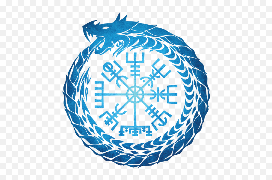 Vegvisir Jormungandr World Serpent Puzzle - Ouroboros Png,Serpent Icon