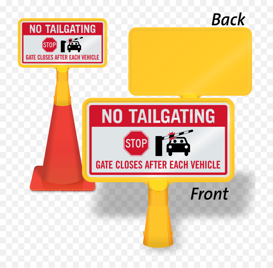 No Tailgating Coneboss Sign - Drop Off Zone Sign Png,Tailgate Icon