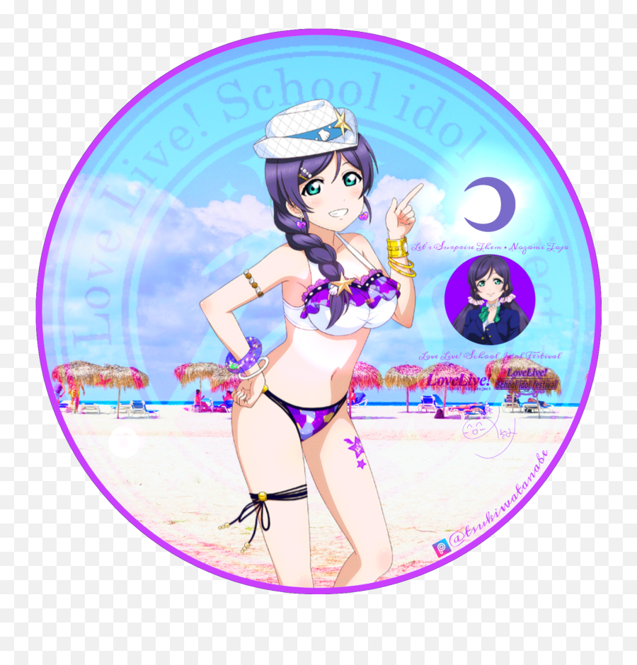 Freetoedit 324945697062201 By Tsukiwatanabe - Card Nozomi Tojo Swimsuit Png,Nozomi Toujou Icon