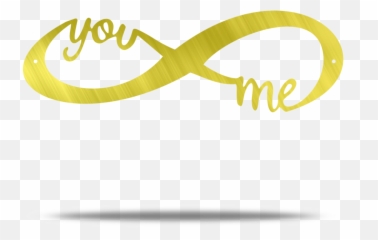 Download You And Me Infinity Steel Wall Sign - Calligraphy png