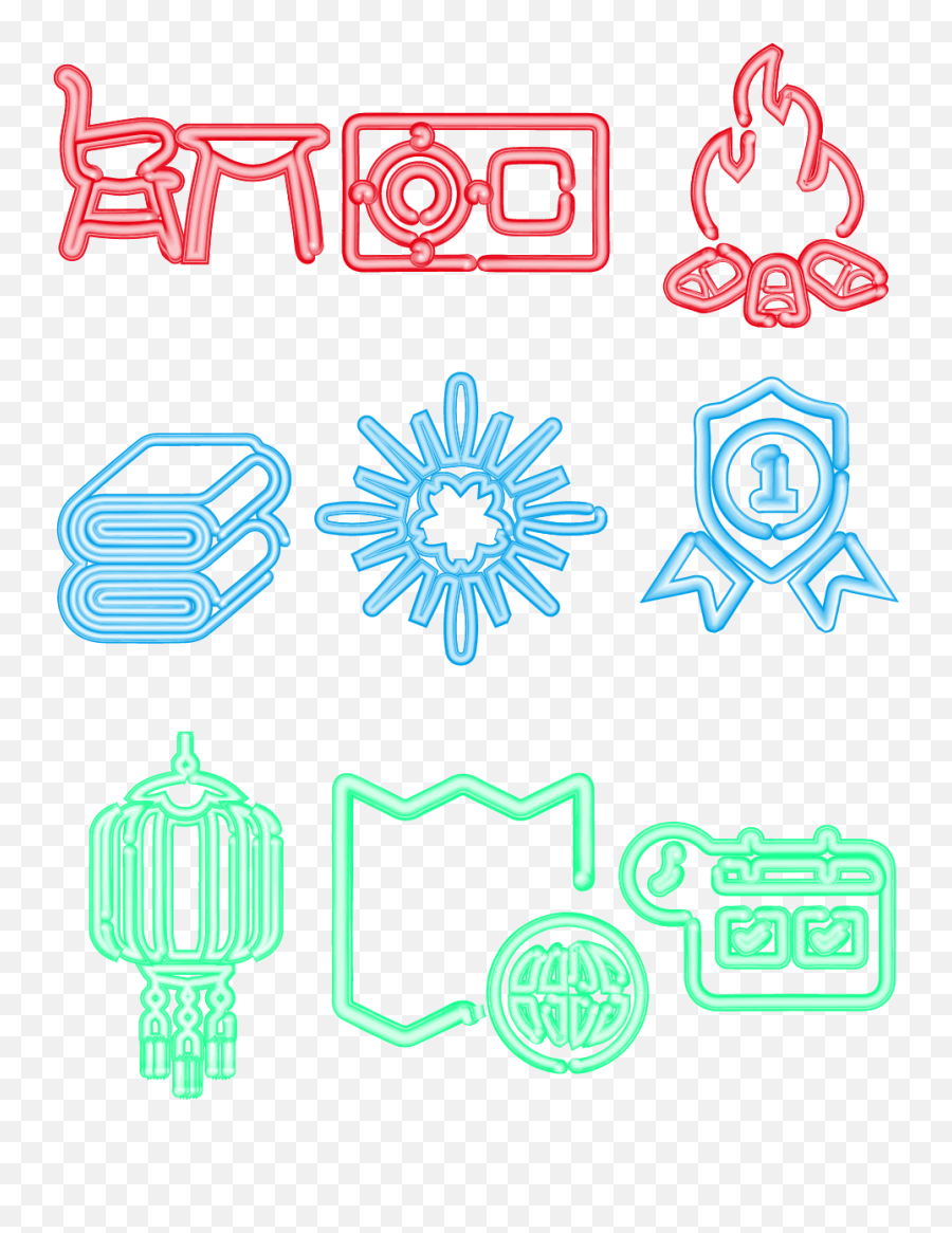 Download Hd Neon Special Effects Color Icon Design Ai Vector - Dj Neon Png Icon,Icon For Neon