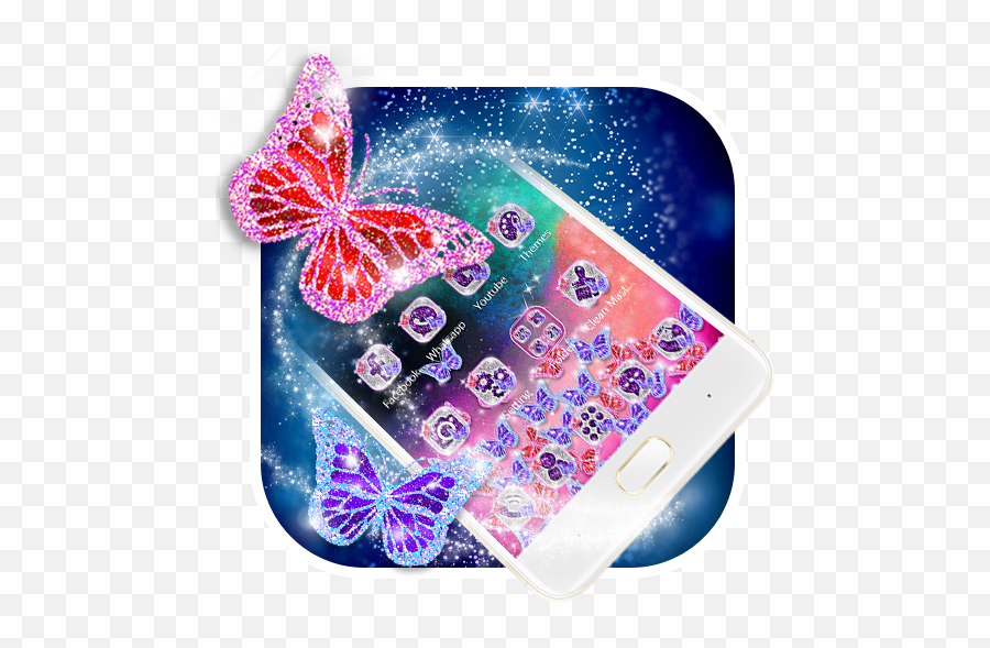 3d Sparkle Butterfly Theme Apk 137 - Download Free Apk Iphone Png,3d Icon Pack Apk