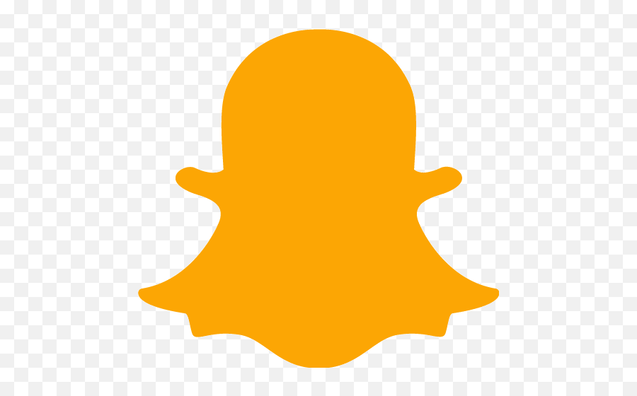 Orange Snapchat 2 Icon - Free Orange Social Icons Black Snapchat Icon Png,Snap Chat Logo