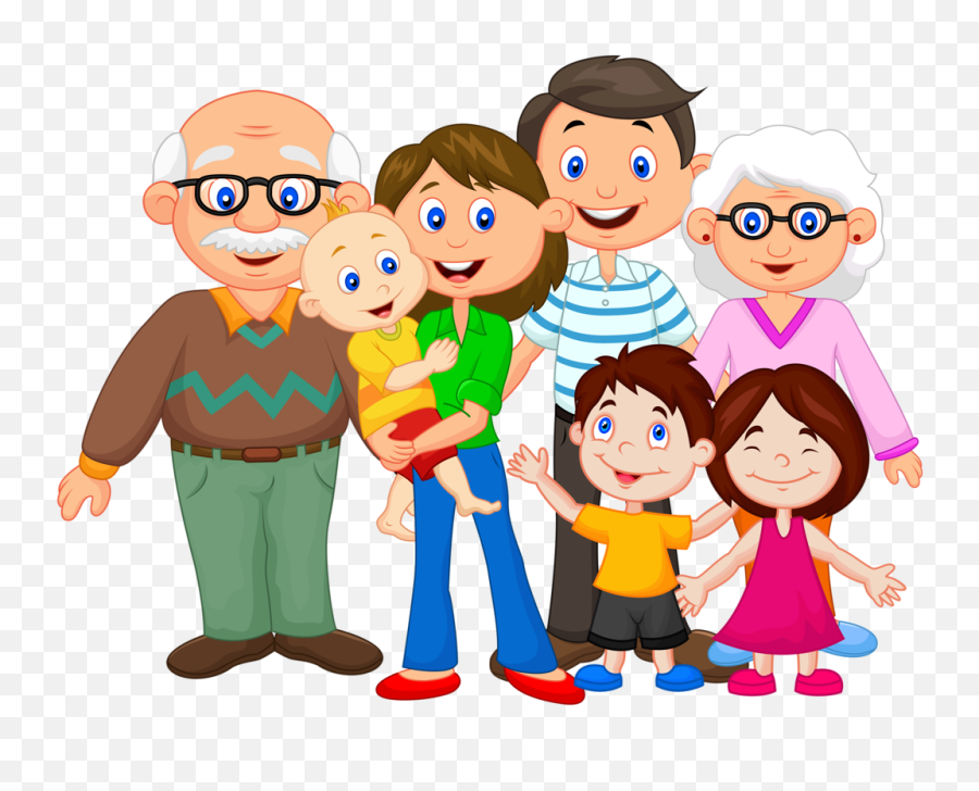 Happy Family Cartoon Png - Extended Family Clipart,Family Clipart Png -  free transparent png images 