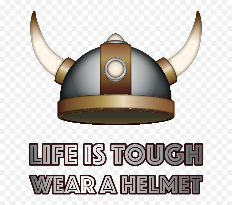 Emoji U2013 The Official Brand Life Is Tough Wear A Helmet - Teapot Png,Viking Helmet Logo