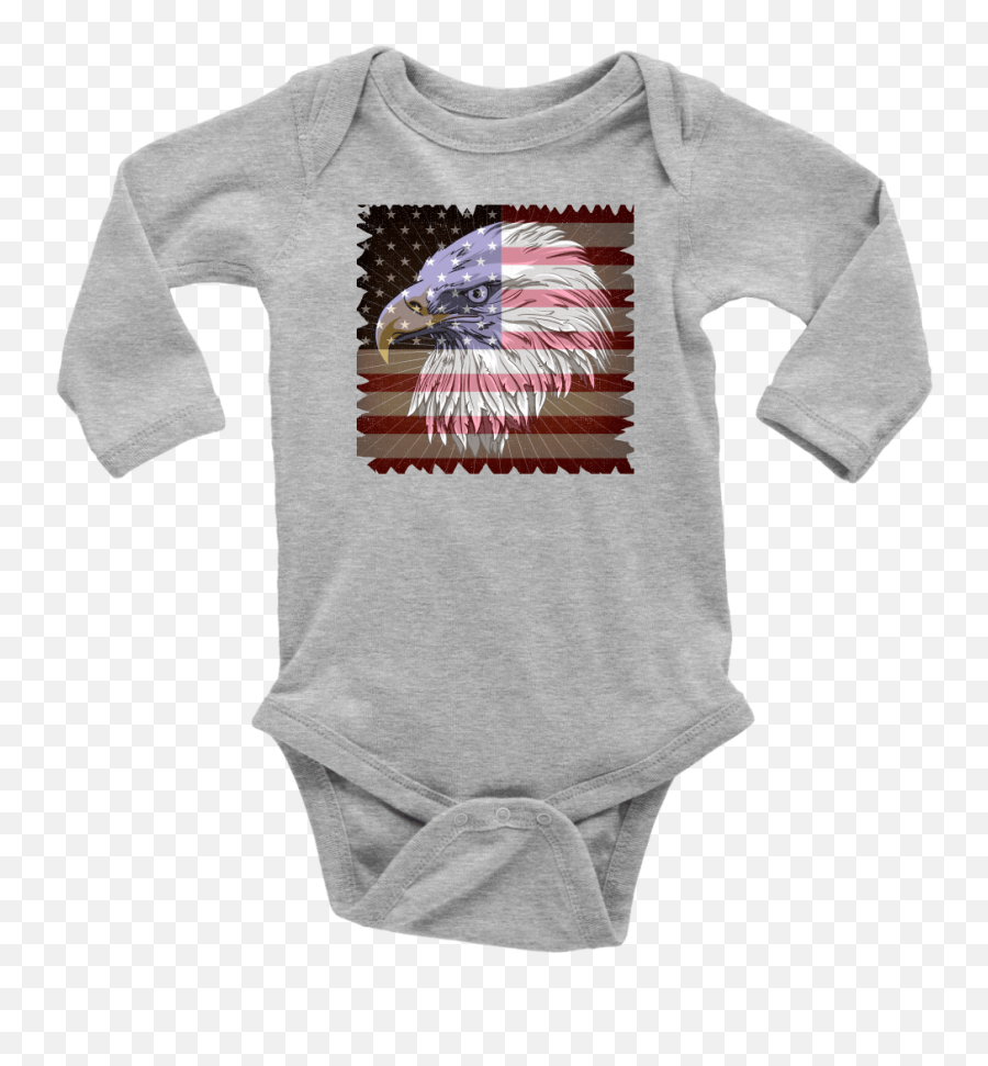 Distressed American Flag With Eagle - Baby Shark 1st Birthday Onesie Boy Png,Distressed American Flag Png