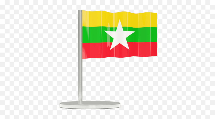 Myanmar Flag Emoji - Myanmar Flag Png Gif Transparent Vietnam Flag Gif Png,Chinese Flag Png