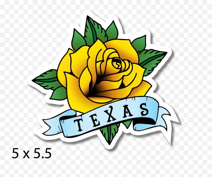 Yellow Rose Of Texas Decal - Texas Yellow Rose Clipart Png,Yellow Rose Transparent