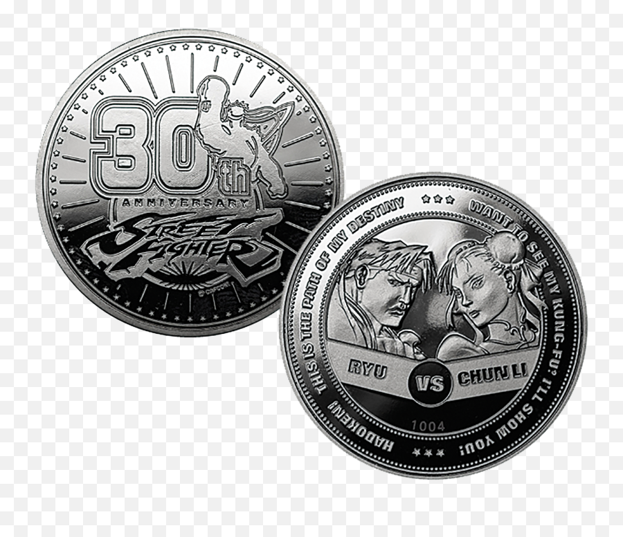 Street Fighter Collecters Coin - 30th Anniversary Coin Png,Hadouken Png