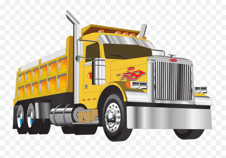 Truck Peterbilt Chrome - Free Vector Graphic On Pixabay Peterbilt Dump Truck Png,Dump Truck Png