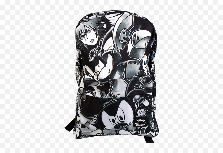 Kingdom Hearts - Black And White Loungefly Backpack Laptop Bag Png,Kingdom Hearts Logo Transparent