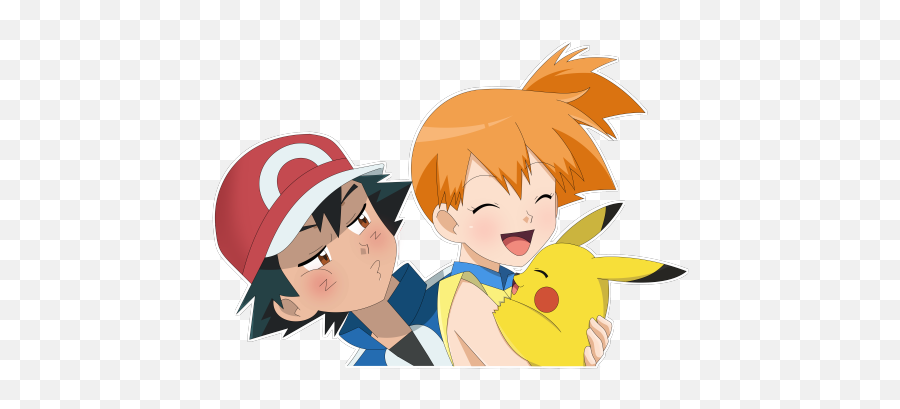 Ash Pikachu And Misty Pokemon - Ash Pikachu And Misty Png,Ash Ketchum Png