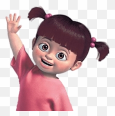 Boo Waving Transparent Png - Boo Monsters Inc Sticker,Boo Png