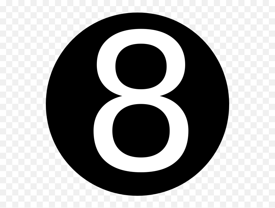 Rounded With Number 8 Png Clip Arts - Black Number 8 Clipart,Number 8 Png