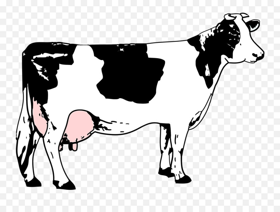Monochrome Photography Png Clipart - Clipart Black And White Cow,Cow Clipart Png