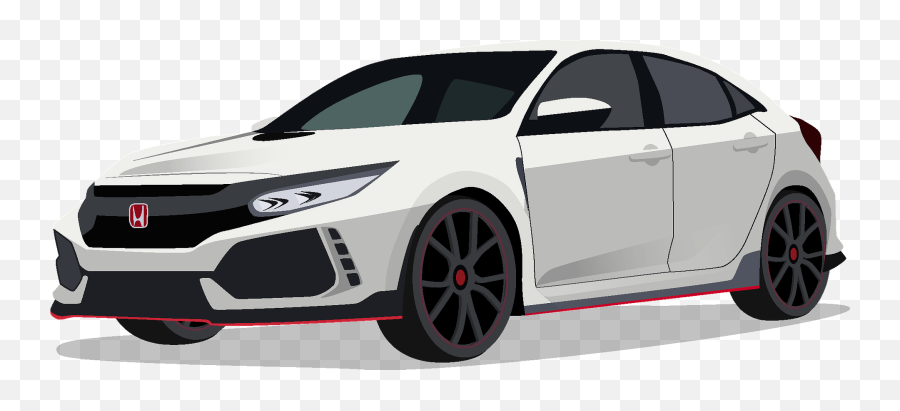 Honda Civic Type R Clipart - Civic Type R Vector Png,Honda Civic Png