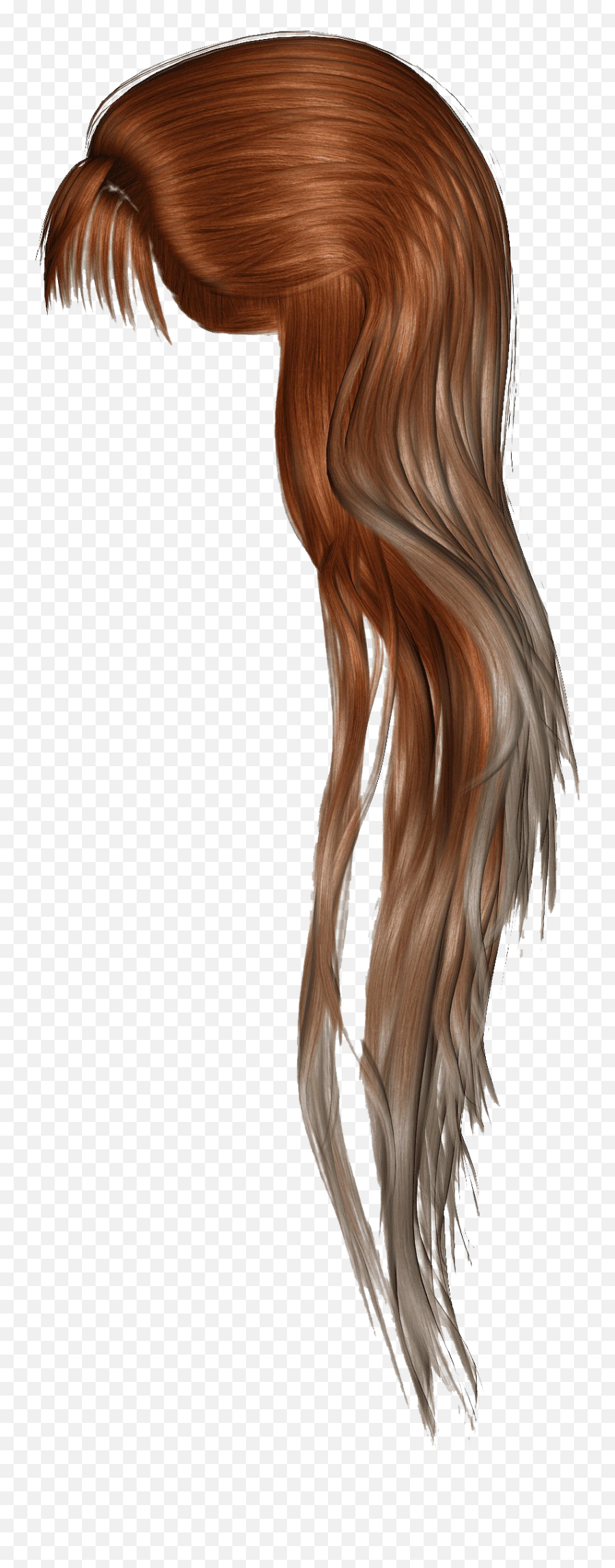 Brown Women Hair Png Hd Image - Ponytail Hair Png Painting,Female Hair Png