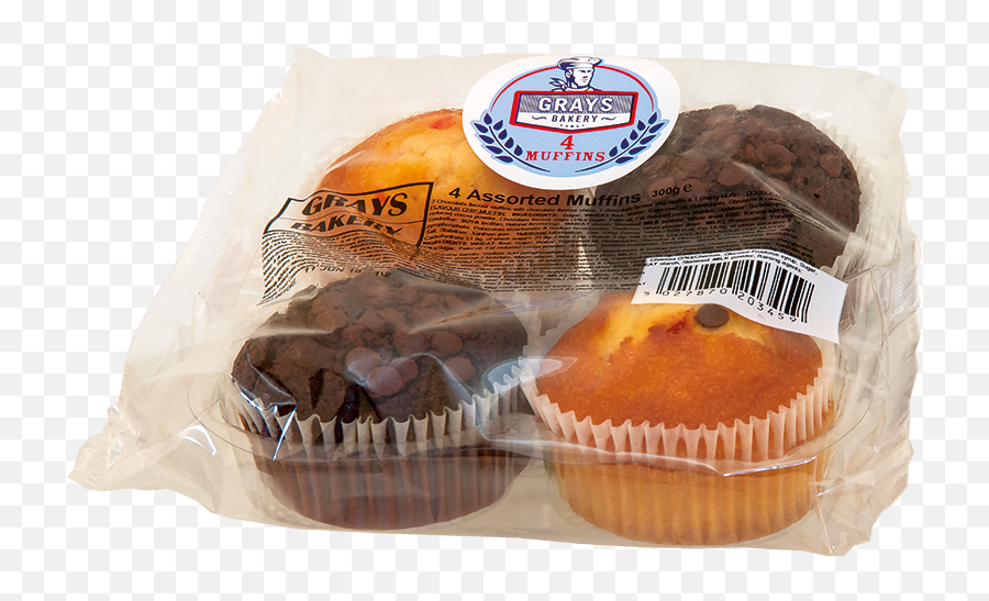Download Grays 4 Assorted Muffins - Cupcake Png,Muffin Png