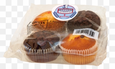 Download Grays 4 Assorted Muffins - Cupcake png