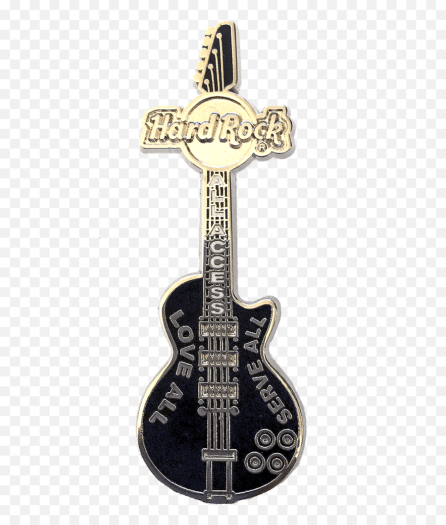 Hard Rock Cafe All Access Guitar Pin - Bass Guitar Png,Rock Guitar Png