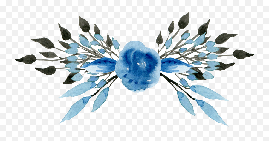 White Stock Watercolor Flowers Painting - Blue Watercolor Flower Clip Art Png,Watercolor Flowers Transparent Background