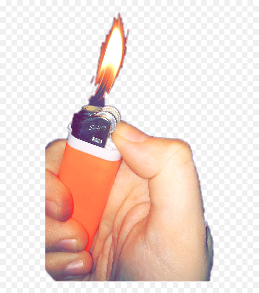 Download Lighter Fire Flame Bic Hand Grunge Punk - Hand Png,Flame Png