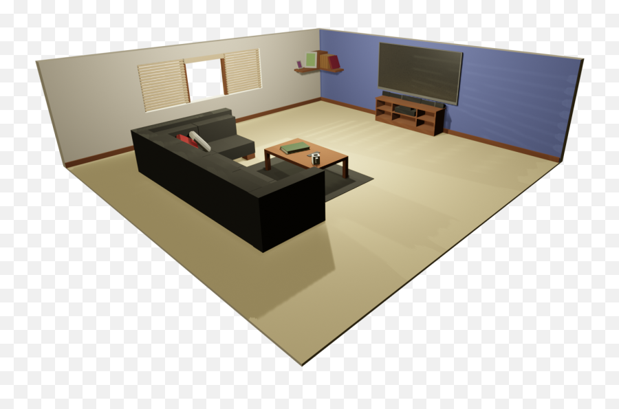 Low Poly Png - Living Room Architecture 5008698 Vippng Architecture,Living Room Png