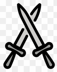 Crossed Swords Emoji Clipart - Espada png