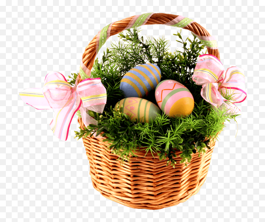 Easter Basket Eggs Transparent Png - Easter Eggs In A Basket,Easter Eggs Transparent Background