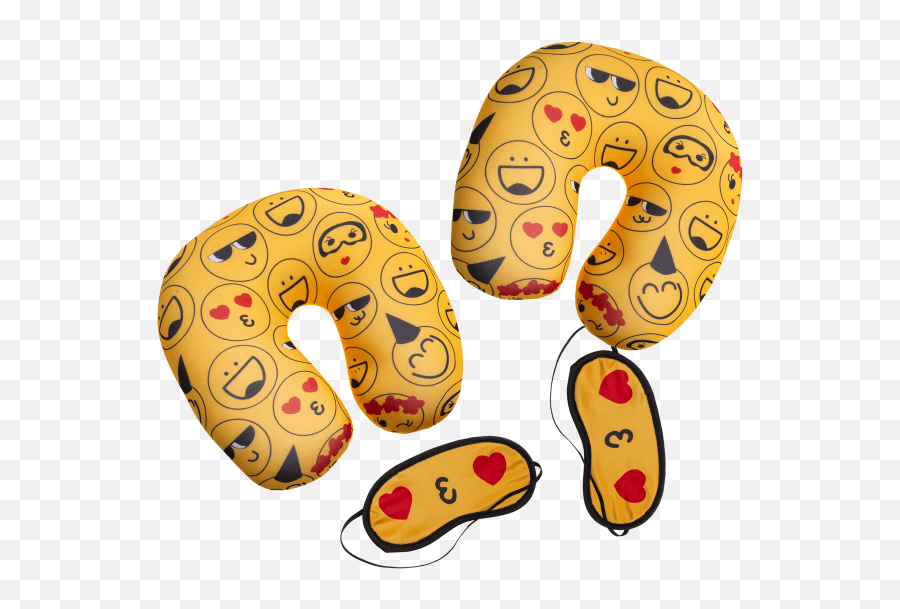 2 - Pack Emoji Travel Pillow U0026 Eye Mask Set Giardini Della Biennale Png,Eye Emoji Transparent