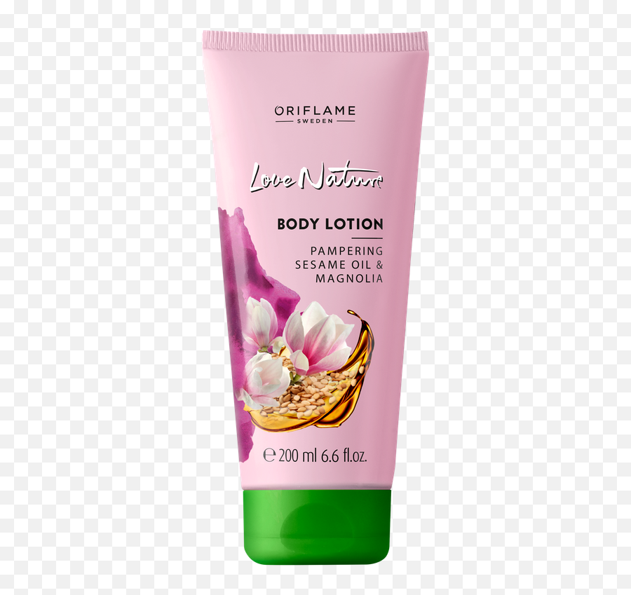 Oriflame - Love Nature Body Lotion Pampering Sesame Oil Body Lotion Love Nature Oriflame Png,Magnolia Png