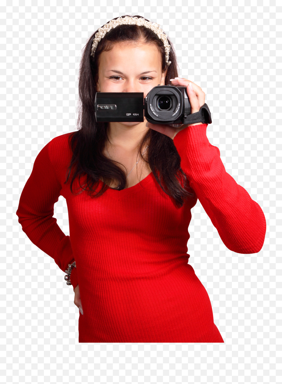Video Camera Girl Png U0026 Free Girlpng - Video Camera With Girl Png,Png Camera