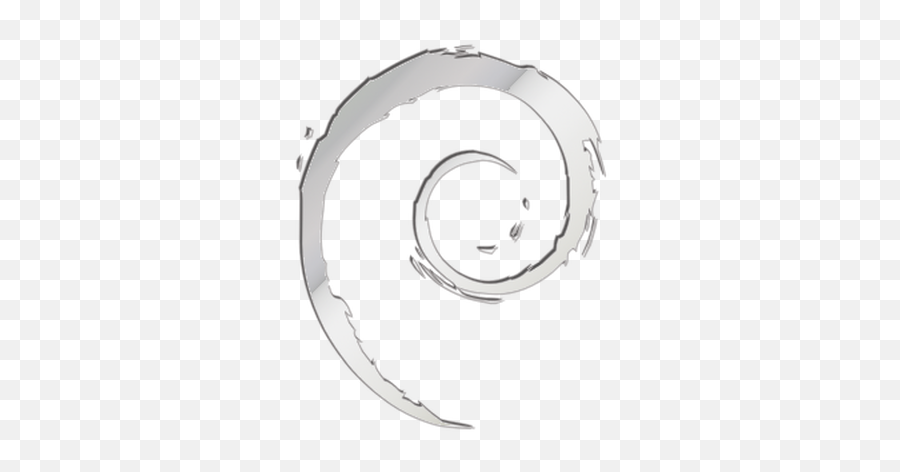 Brushed Sliver Debian Logo - Debian Logo White Png,Debian Logo