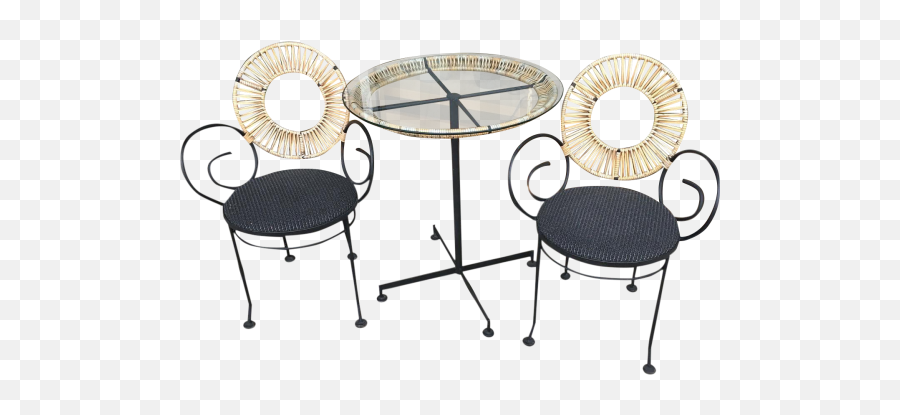 Mid - Century Modern Arthur Umanoff Cafe Table And Chair Set 3 Pieces Furniture Style Png,Cafe Table Png