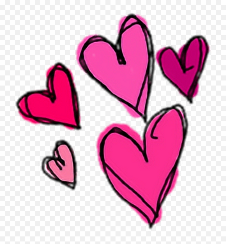 Cute Heart Hearts Pink Sticker Stickers Png Overlay - Duo De Transparent Background Cute Heart Clipart,Cute Heart Png