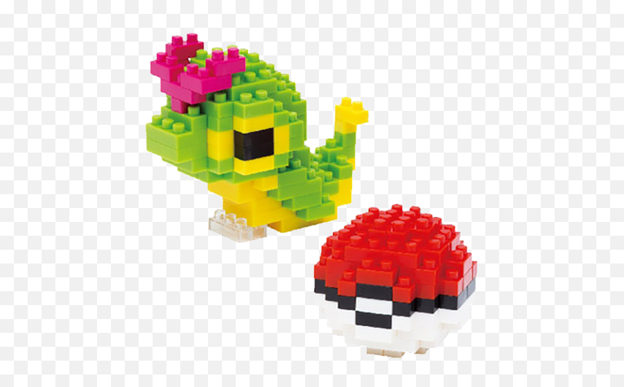 Pokemon - Caterpie U0026 Pokeball Nanoblocks Figure Poké Ball Png,Caterpie Png