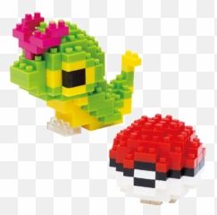Pokemon - Caterpie U0026 Pokeball Nanoblocks Figure Poké Ball Png,Caterpie Png